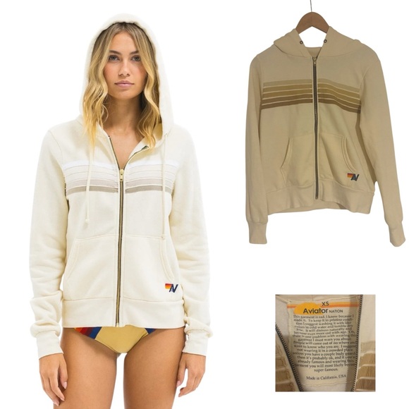 Aviator Nation Tops - Aviator Nation 5 Stripe Hoodie